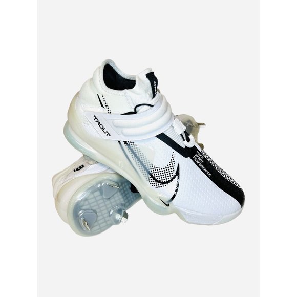 Nike Force Zoom Trout 7 White Black Baseball Cleats CI3134-102 Mens Size 11 - Picture 9 of 10